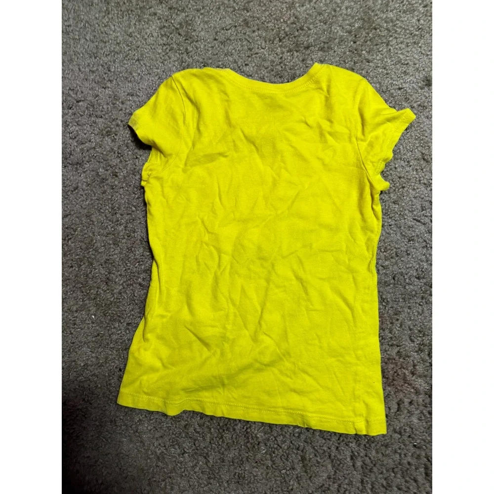 The Childrens Place Girls Yellow Fashionista Graphic Tee Shirt Size S 5-6